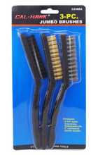 3-pc  Wire Brushes (Nylon, Brass and Stainless)