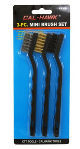 3-pc  Wire Brushes (Nylon, Brass and Stainless)