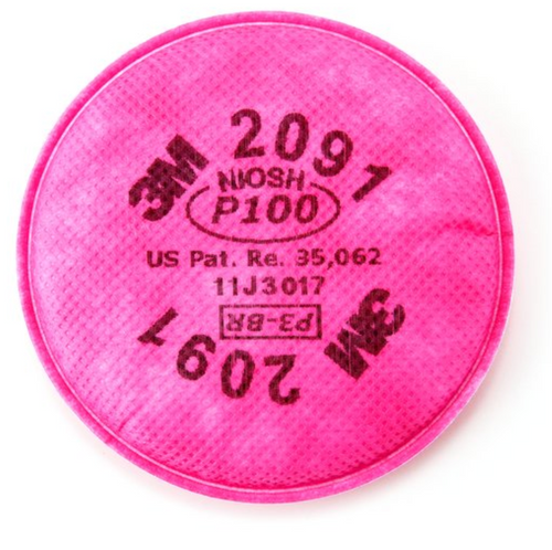 3M P100 Particulate Filter, 2091: 1 pair