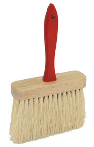 6-1/2" x 2" Jumbo Utility Brush with Tampico Fiber Bristles and Red Wood Handle