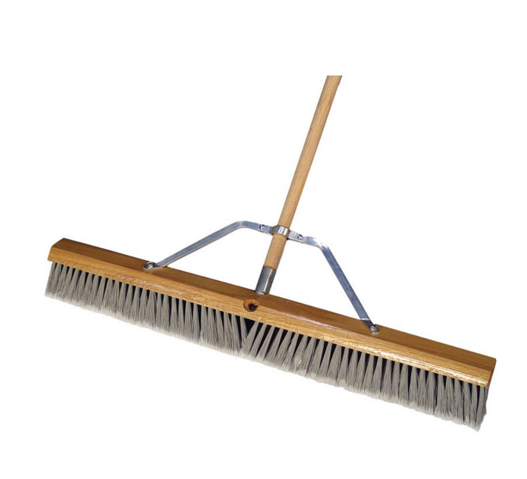 Floor Broom 3" Silver Tip Flagged 24" w/ 5' Wood Handle The